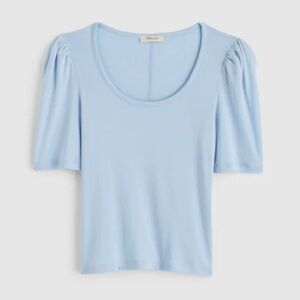 NWT Madewell puff sleeve scoopneck tee